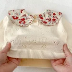 [66-100cm] 刺繍 襟 トップス - Image 12