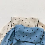 [66-100cm]オールインワン 丸襟 ハート柄 おしゃれ ロンパース - Image 16