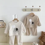 [73-110cm] 象柄 ワッフル セットアップ - Image 3