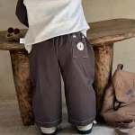 [73-110cm]カジュアルパンツ 熊柄   履きやすい ボトムス - Image 3