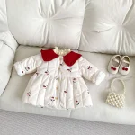 [66-100cm] キノコ柄 ボア付き アウター - Image 7