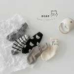 [GOODS]レトロスマイル 熊柄 ソックス 5足セット - Image 9