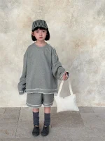 [90-150cm] ボーダー カジュアル セットアップ - Image 14