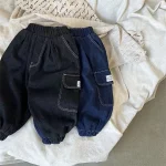 [80-120cm] ポケットデニム パンツ - Image 6