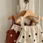 [66-90cm] ドット サロペット - Image 6