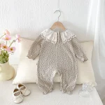 [66-100cm] レース襟 小花柄 オールインワン - Image 9