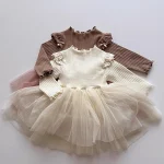 [80-130cm] 肩フリル ワンピース - Image 3