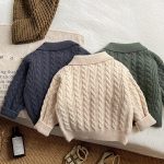 [73-110cm] ケーブル編み ニット ポロシャツ - Image 11