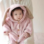 [66-90cm] ウサギデザインボア オールインワン - Image 9