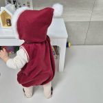 [66-90cm]とんがり 帽子 あったかノースリーブ ロンパース