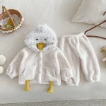 [73-110cm] アヒルデザインボア セットアップ - Image 8