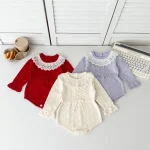 [66-90cm] レース襟 ロンパース - Image 6