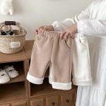 [73-110cm] コーデュロイボア ロングパンツ - Image 7