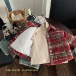 [90-140cm] ギンガム チェック ジャケット - Image 3