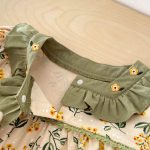 [66-90cm]ロンパース グリーン襟 可愛い 花柄 ロンパース - Image 11