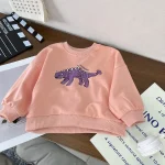 [80-130cm] 恐竜プリント トレーナー - Image 5