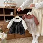 [73-110cm]チェック ワンピース orフリル襟 トップス おしゃれ - Image 9