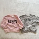 [80-150cm] 英字プリント トレーナー - Image 5