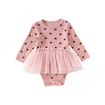 [66-90cm] フハート柄 ロンパース - Image 7