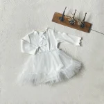 [66-90cm] リボン チュール ワンピース - Image 8