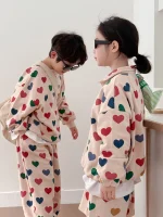 [90-150cm]ハート姉妹兄弟コーデ セットアップ - Image 3