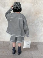 [90-150cm] ボーダー カジュアル セットアップ - Image 12