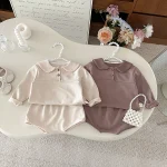 [73-110cm] 丸襟 シンプル セットアップ - Image 13