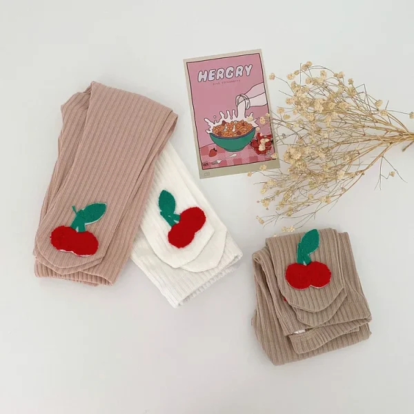 [BABY]タイツ チェリー 可愛い レギンス ボトムス