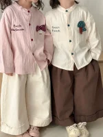 [80-150cm] キノコ シャツ