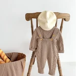 [66-100cm] ゲーブル編み セーター or サロペット - Image 15