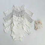 [66-90cm]ロンパース フリル 小花柄 肌触り良い ベビー服 - Image 7