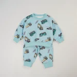 [80-130cm] 車プリント カジュアル セットアップ - Image 2