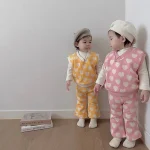 [80-120cm]ハート ベスト + パンツ セットアップ - Image 5