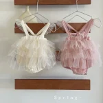 [73-90cm]ロンパース ワンピース風 チュール 可愛い - Image 6