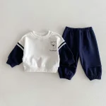 [73-110cm]セットアップ カラー 切り替え ルーズ 合わせやすい トレンド