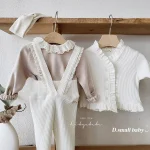 [66-100cm] サロペット ORフリル カーディガン - Image 5