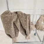 [73-120cm]カジュアルパンツ 韓国風 ドットコーデュロイ ボトムス - Image 12