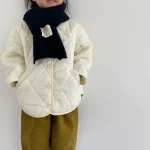 [80-130cm] シンプル キルティング アウター - Image 6