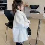 [100-150cm]ボタン付き ボアコート - Image 3