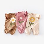 [66-90cm]オールインワン フラワー ノースリーブ おしゃれ ベビー服 - Image 9