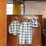 [66-90cm] 韓国風 チェックorウサギ サロペット ロンパース - Image 11