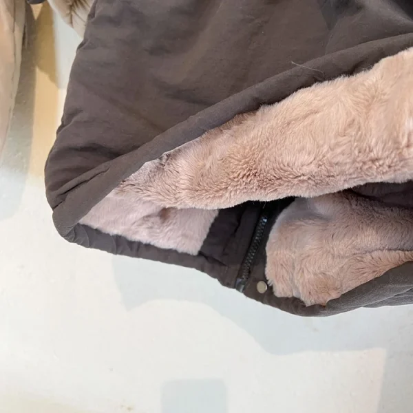 [80-150cm] ボア襟 ロングコート