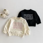 [80-130cm] 英字 プリントプルオーバー トレーナー - Image 13