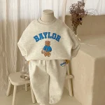 [66-110cm] 熊柄 ロンパース  or セットアップ - Image 2