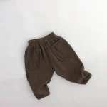 [73-110cm] ポケット付き リネン パンツ - Image 2