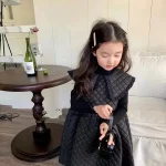 [90-130cm] インナー シャツ&キルティング ワンピース