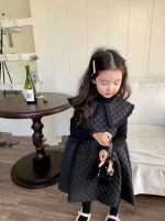 [90-130cm] インナー シャツ&キルティング ワンピース