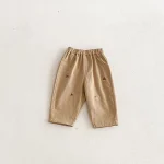 [73-110cm]カジュアルパンツ キノコ柄 履きやすい トレンド ボトムス - Image 6