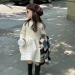 [90-140cm] デザイン 切替フレア ワンピース - Image 6