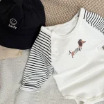 [66-90cm] 犬柄 ロンパース - Image 8